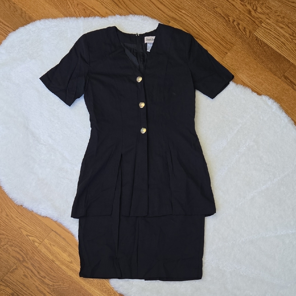 Jennifer James Black Vintage Dress, Womens Size 6